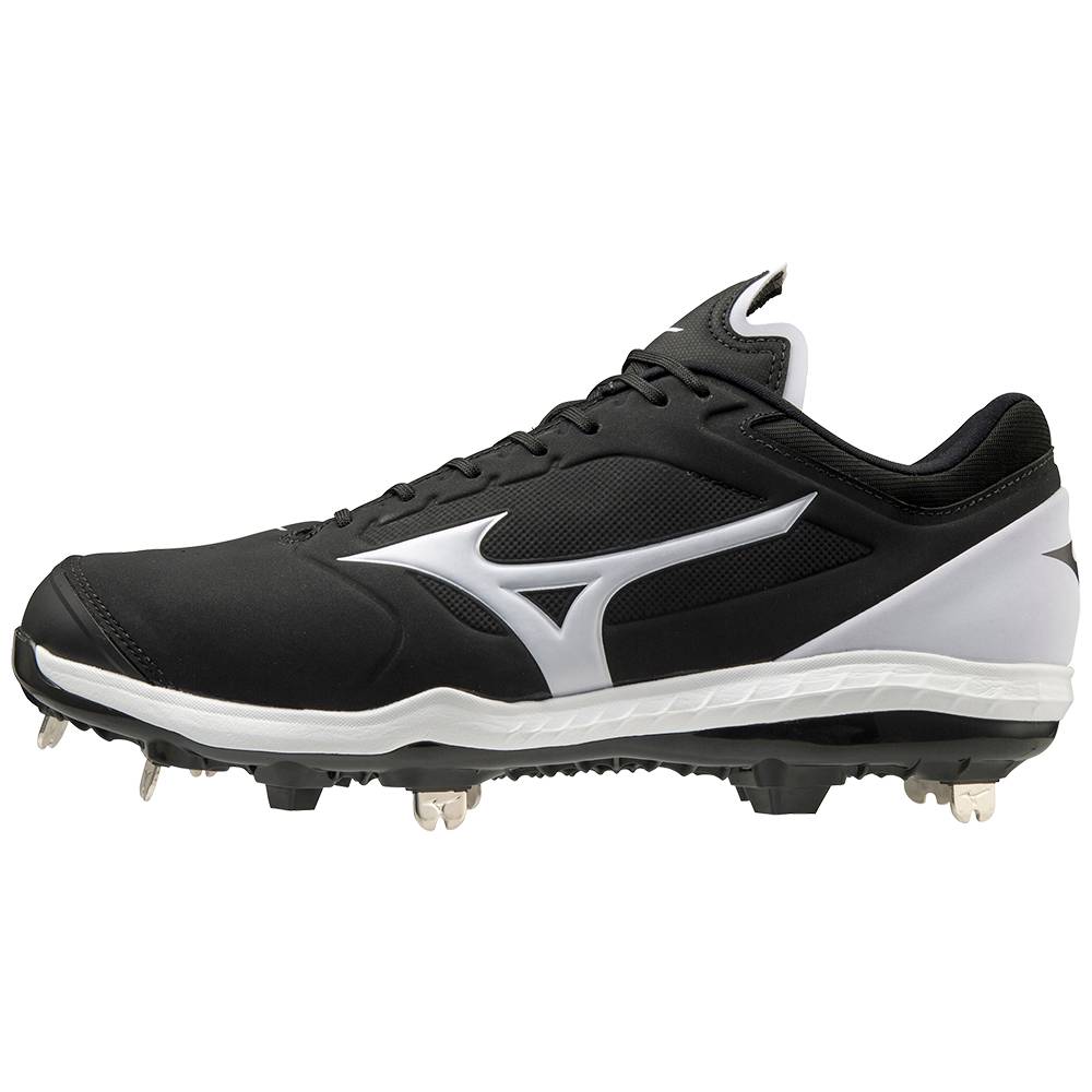 Tenis Softball Mizuno Sweep 5 Baixo Metal - Mulher - Pretas/Branco - QNVSG2708